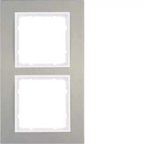 Berker 10123904 Rahmen 2fach, B.3, Alu/polarweiß matt, Aluminium eloxiert Mesch Shop Berker 10123904 Rahmen 2fach, B.3, Alu/polarweiß matt, Aluminium eloxiert Mesch Shop